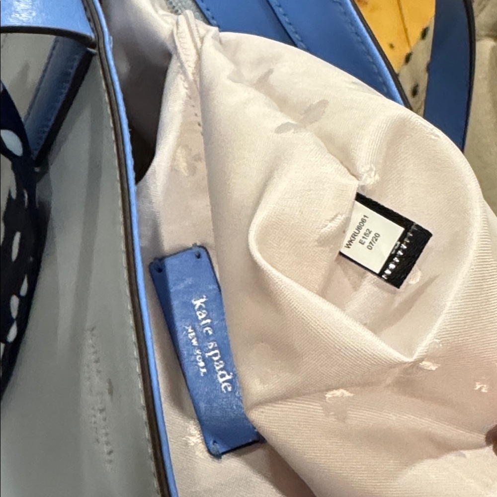 Kate Spade Bag Rosa Blue Leather Tote - Picture 11 of 17